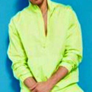 Maluma Royalty Men's Jacket Relaxed Fit Solid Half‎ Zip Track Mojito Green XL